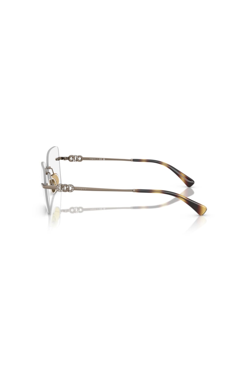 Vogue Square Eyeglasses for Women - Light Brown - 53mm Lens - Image 2